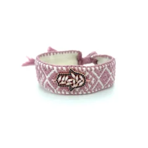 Pulsera Juana rosa con hueso